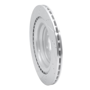 Mercedes-Benz GLE400 Brake Rotor (1) - Rear Right - R1 Concepts - Drilled & Slotted - Silver - `13-`19